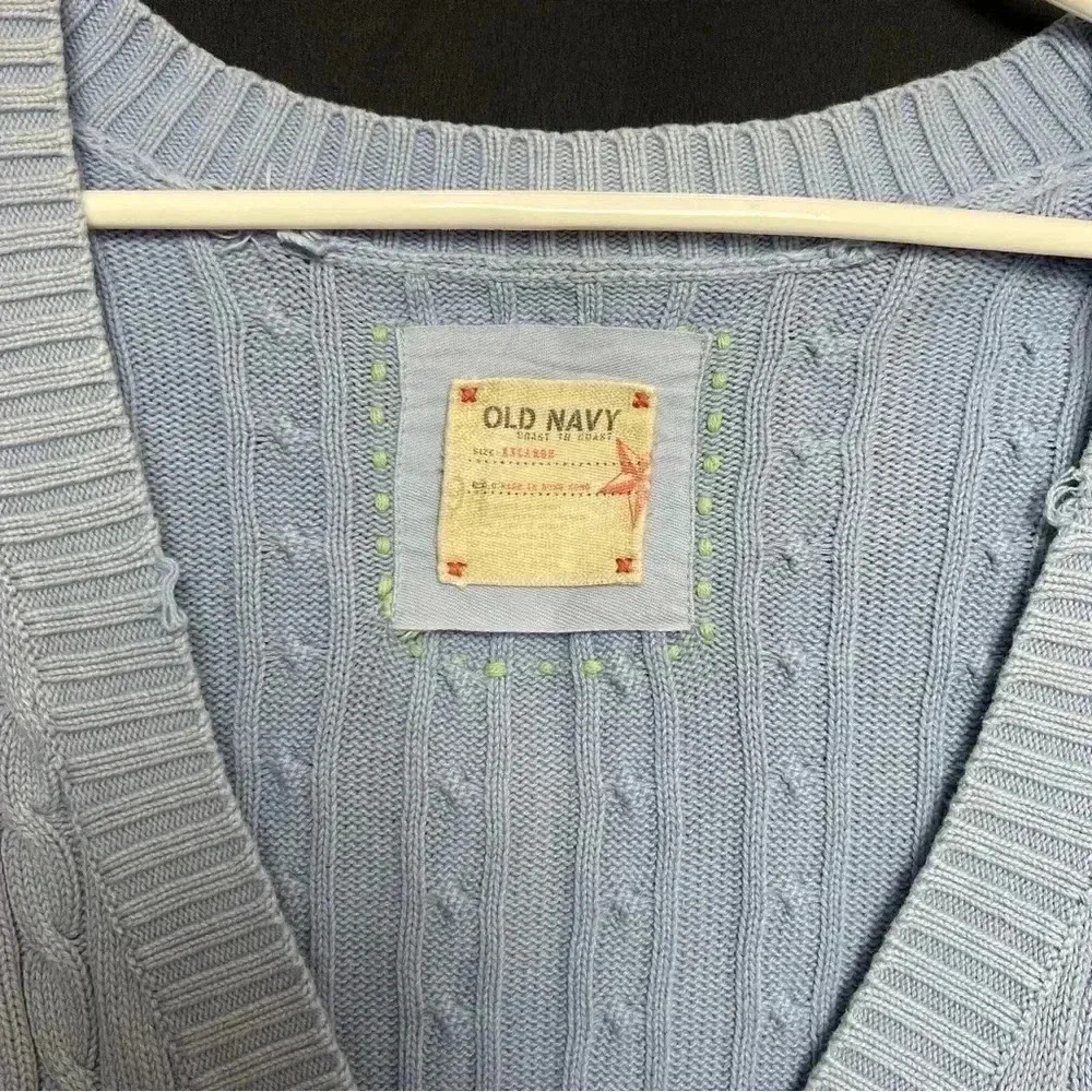 Old Navy- Distressed Cardigan- Periwinkle- XXL - Picture 2 of 9